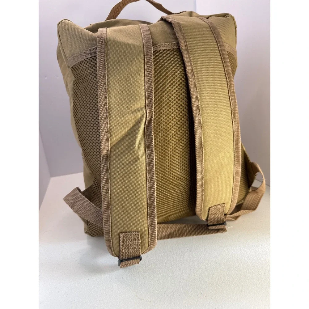 NRA Tactical Backpack Coyote Tan Canvas Multi-Pocket Outdoor Range Bag Mens